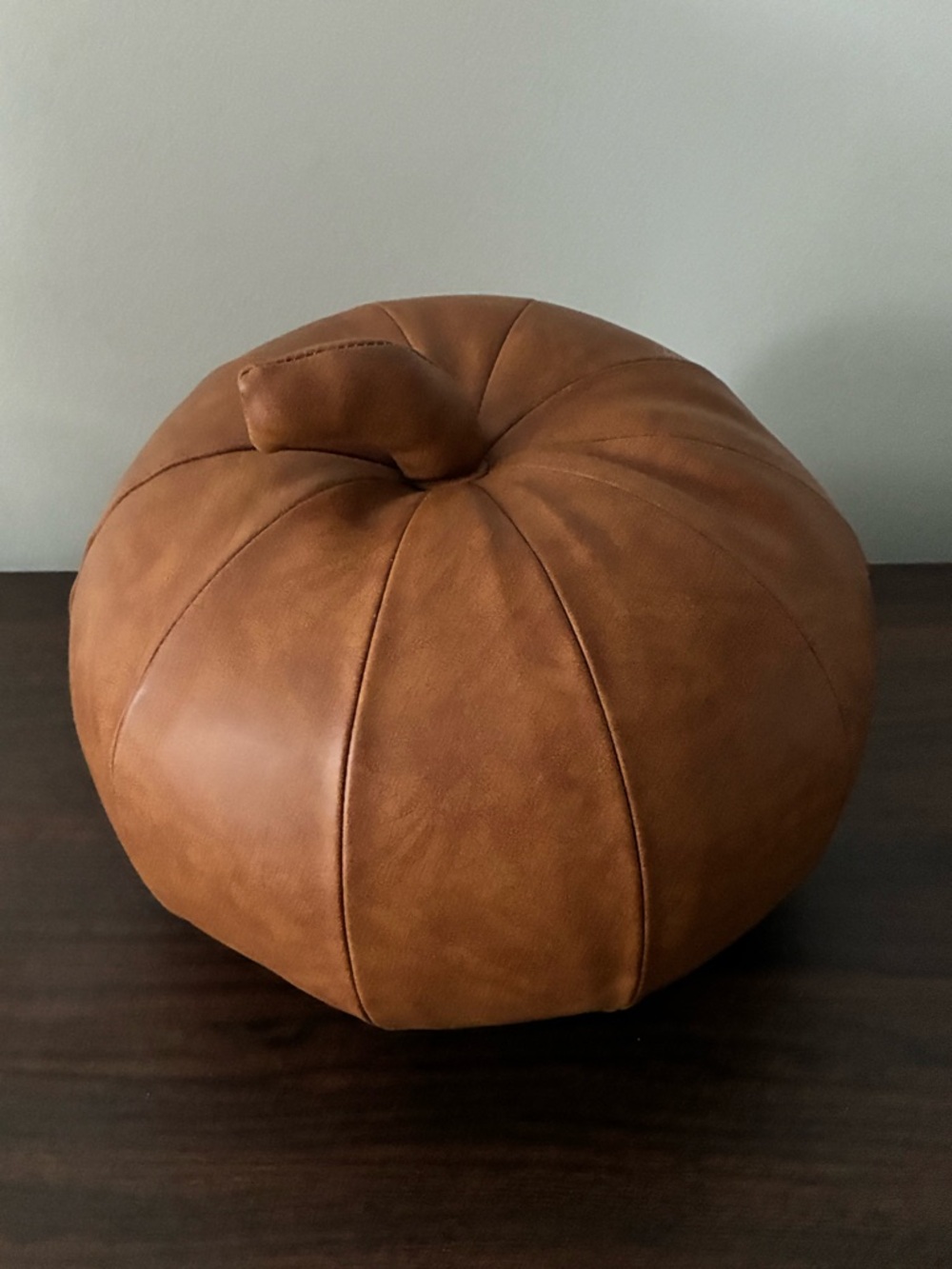 Decorative Faux Leather Pumpkin